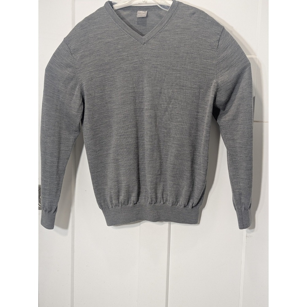 Ping Sweater Mens L Gray V-Neck Knit Golf Casual‎ Sensor Warm Merino Wool